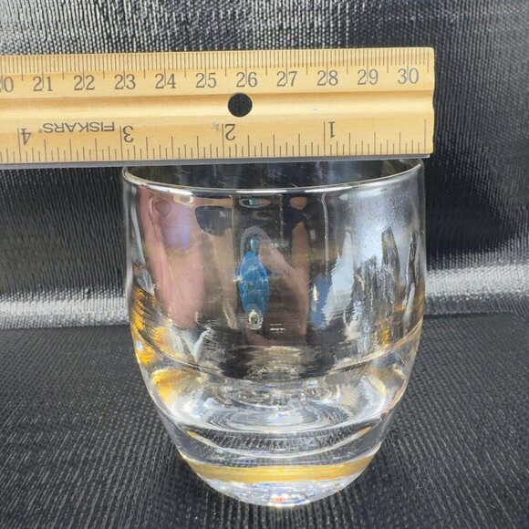 Glassybaby Hand Blown Glass Votive Candle Holder Clear With Gold Layer Cup Glass - Picture 4 of 10